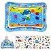 Alfombra de Agua Para Bebes, Colchoneta de Agua para Bebes 64 X 47cm Almohadilla Agua Inflable, Colchoneta Agua Bebe Grande 3-18 Meses Regalo para Actividades de Desarrollo Temprano del Bebé