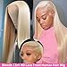 GZX 26 Inch 613 Lace Front Wig Human Hair 13X4 Blonde Straight HD Transparent Lace Frontal Wigs Human Hair Pre Plucked with Baby Hair 180% Density Blonde Glueless Wigs Human Hair