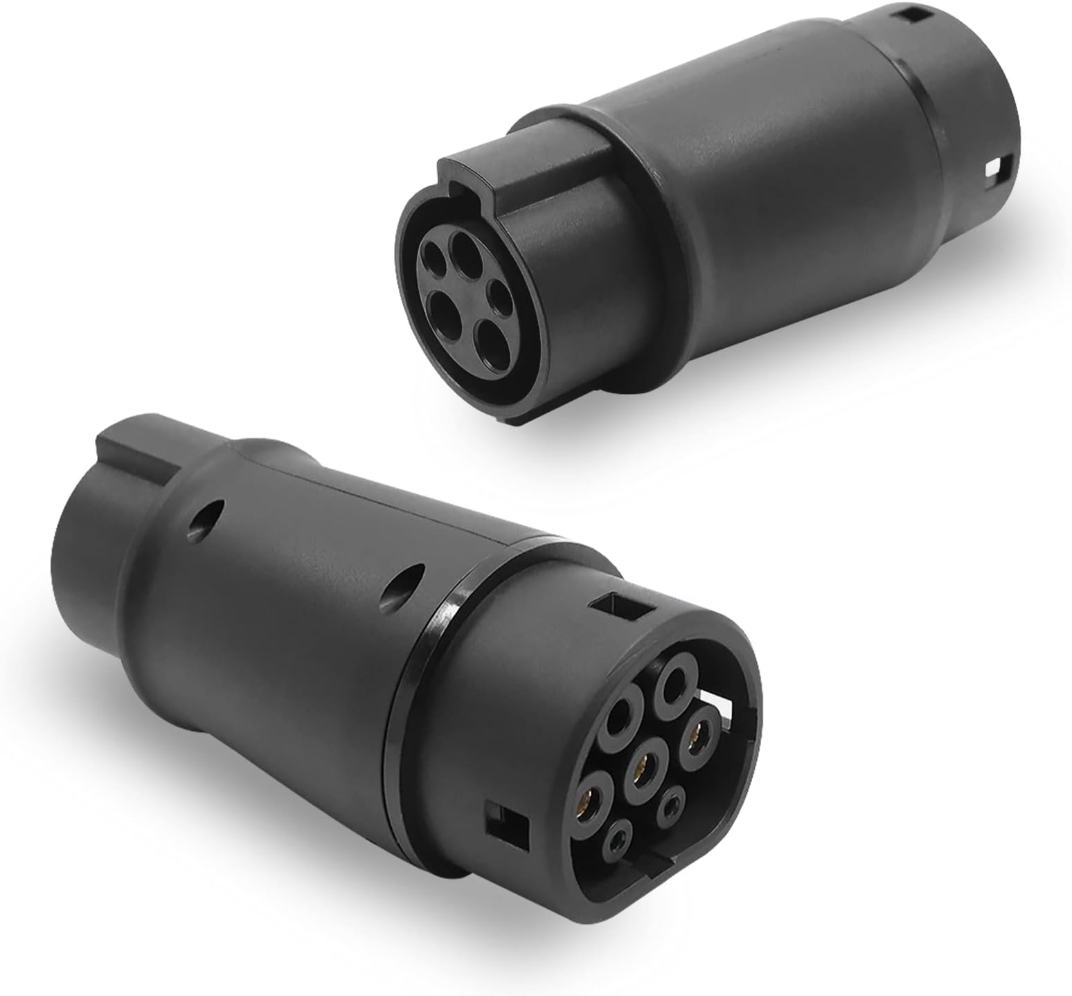 Evcars EV Charger Adapter Type 1 to Type 2 Max 32A SAE J1772 Adaper to IEC 62196 Car Charger Converter, Easy Carry & Use