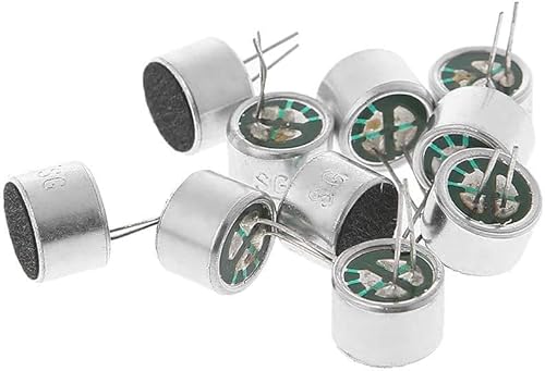 Condensador de micrófono 10 unidscon 2 cables de pin Electret Micrófono de condensador 9767 Micrófono de micrófono para portátil