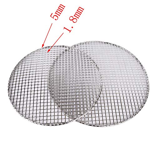 Grilles De Cuisson Barbecue Ronde En Acier Inoxydable UN BARBECUE Grill Ne Filets Mailles Racks Grille Ronde Ronde Grille Vapeur Net Camping Randonnée