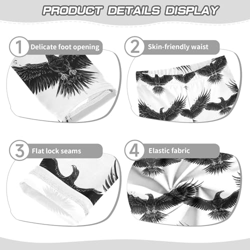 Girls' Athletic Leggings Ankle Length Yoga Dance Pants Kids Teen 4T Crow3