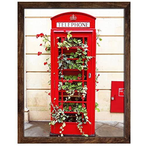 SESEAT 11x14 Picture Frame Rustic Brown, Display Pictures 8x10 with Mat or 11x14 without Mat,Photo Frames Wall Gallery, 1 Pack