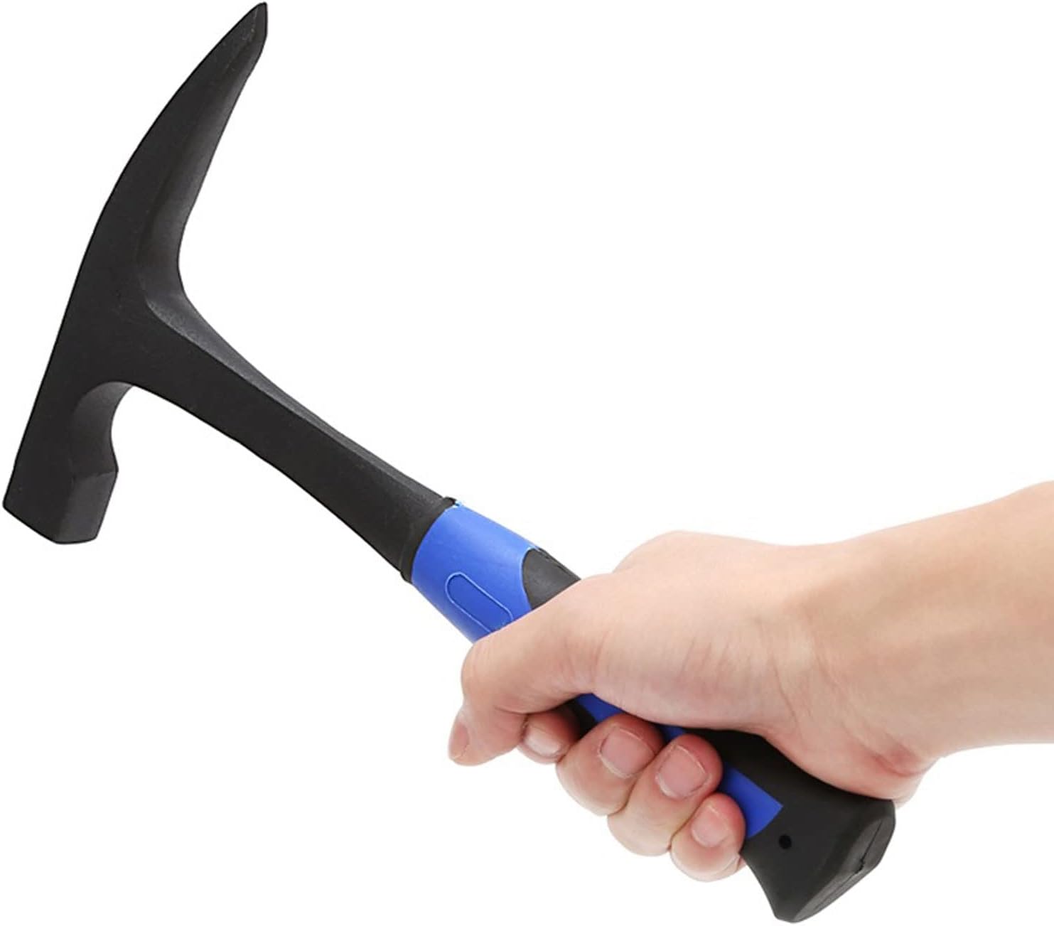 INLIMA Hammer Rock Pick Hammer With Flat Tip Shock Reduction Grip Geological Stratigraphic Steel Hammer for Woodworking Hand Tool