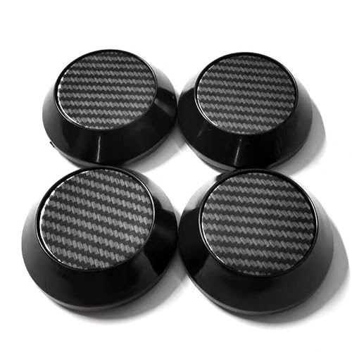 DDHHBH 4Pcs Set of Car Wheel Center Hub Caps for Vw Kombi T6.1 T6 T5 T4,ABS+Aluminum Hub Centre Caps Covers Car Wheel Rims Protectors Anti Rust Car Replacement Accessories,Black-A:Size5-68/62mm