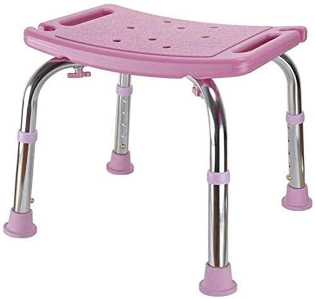 Tabouret de douche réglable rose contre le risque de glissade