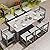 Jocoevol 9 Piece Patio Dining Sets for 8 HIPS Outdoor Dining Table Set with Umbrella Hole Table and 8 Chairs Furniture for Backyard Poolside Garden, Grey