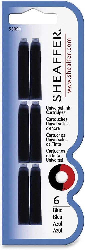 Sheaffer Skrip Fountain Pen Universal Ink Cartridge - Blue VFM (6pk euro fit)