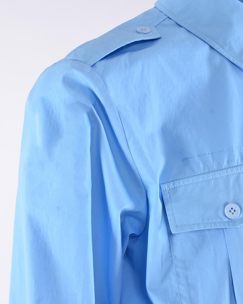 Haikyuu Men's Police Officer Costume Blue Uniform with Cap for Halloween - Image 5