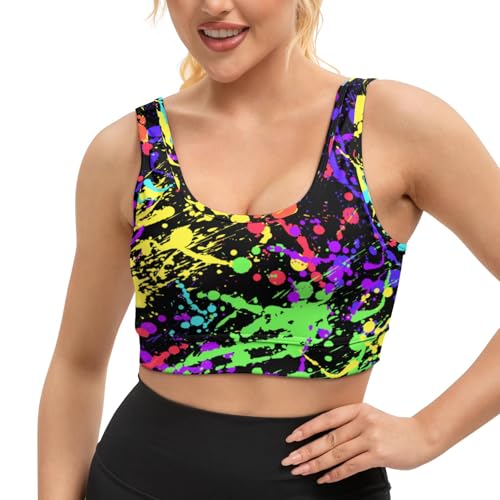 Image of Yoga top Women's Cheerleading Uniform Gym Outfit Running Crop Tops Yoga Shirts Casual Tank Top