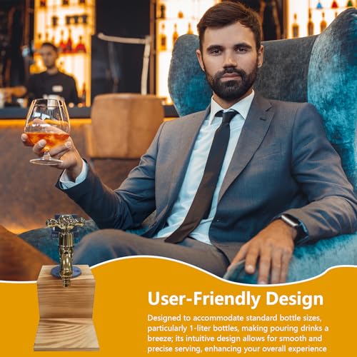 Cadeaux whisky pour mari distributeur de boisson original en bois