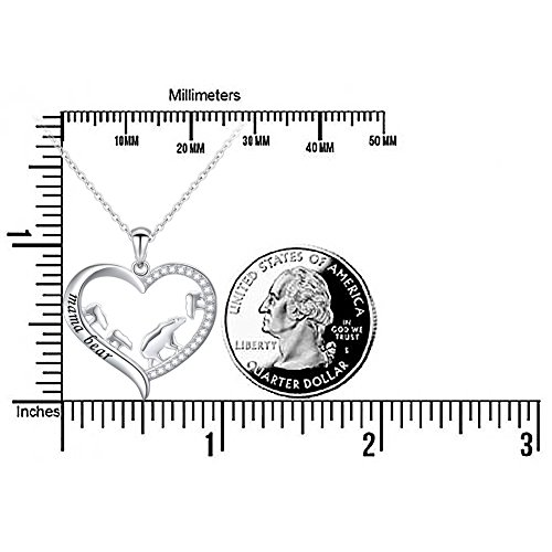 Daochong Mother And Child S925 Sterling Silver Mama Bear With Cub Heart Pendant Necklace For Family (3 Cubs) #TOP5