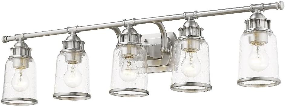 Livex 10515-05 Contemporary Modern Five Light Bath Vanity from Lawrenceville Collection Finish, Polished Chrome