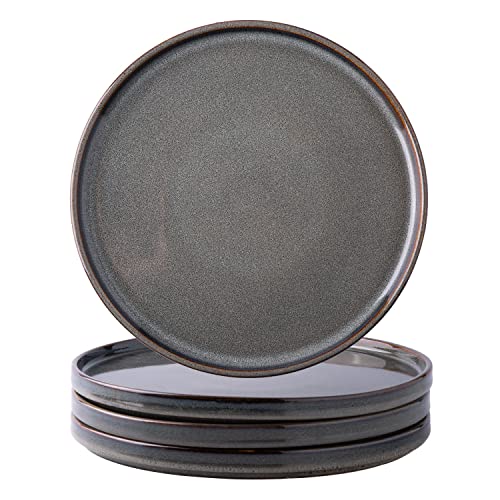 Gbhome Stoneware Dinner Plates Set Of 4, 10.5 Inch Reactive Glaze Ceramic Plates Set,Modern Dinnerware Dishes Set For Kitchen,Microwave, Dishwasher Safe, Scratch Resistant #TOP24