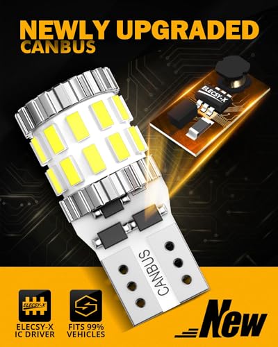 Image of Auxbeam B1 Series 194 LED Bulbs White 168 2825 T10 W5W Bulbs 10PCs