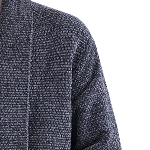 Men's Loose Fit Shawl Collar Sweater Open Front Knitted Fashion Sweater Cardigan Winter Sweaters with Pockets4