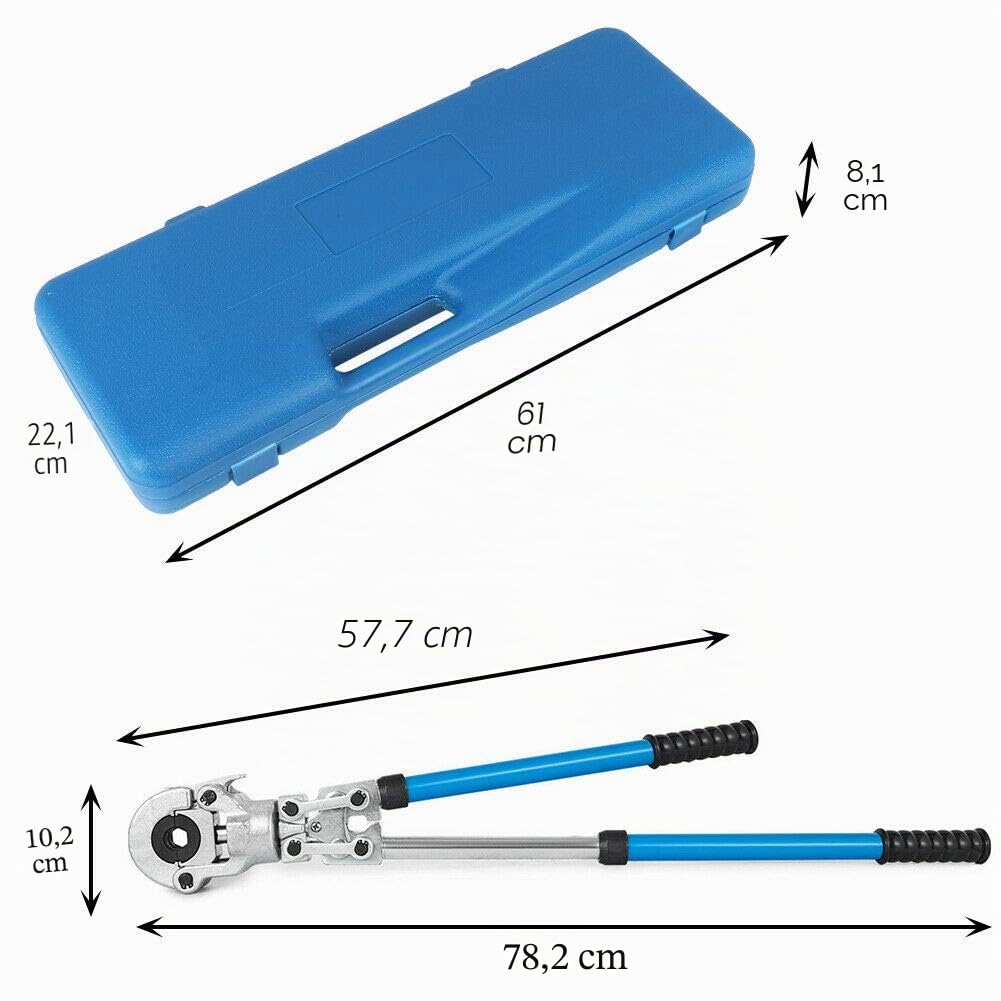 Pince à Sertir Multicouche TH Pince à Sertir pour Tube Contour avec Mors Multicouche 16-20-26-32mm pour Tube PEX, Tube Composite Press Pince