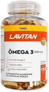 Ômega 3 Lavitan 1000mg 120 cápsulas - Cápsulas de peixe