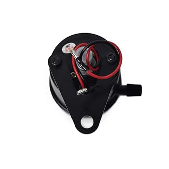 0032 Motorcycle Speedometer Dual Odometer 65mm 12V with LED Back Light Stainless Universal Black