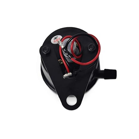 0032 Motorcycle Speedometer Dual Odometer 65mm 12V with LED Back Light Stainless Universal Black