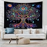 Photo Gallery skoeui telo da parete albero della vita astratto grande arazzo nero decorazione murale per casa, dormitorio o sala yoga - tessuto stampato 230x210 cm Photo Gallery skoeui telo da parete albero della vita astratto grande arazzo nero decorazione murale per casa, dormitorio o sala yoga - tessuto stampato 230x210 cm