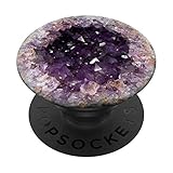 Purple Amethyst Crystals Phone Kickstand Gift PopSockets PopGrip: Swappable Grip for Phones &...