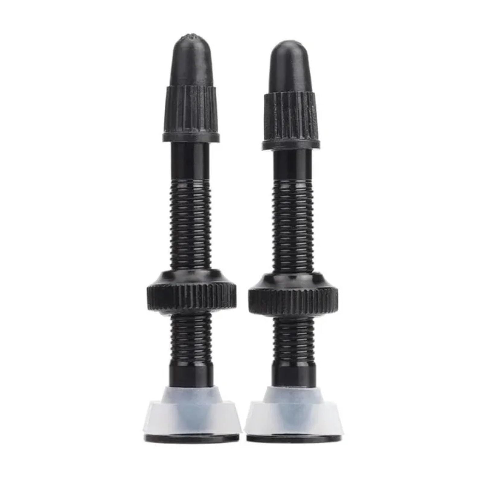 1/2PCS 40mm Bicycle Valve Road Bike Vacuum Nozzle for Tubeless Tires Aluminum Alloy Core & Accessories Tire Maintenance(40mm Black-2pcs)