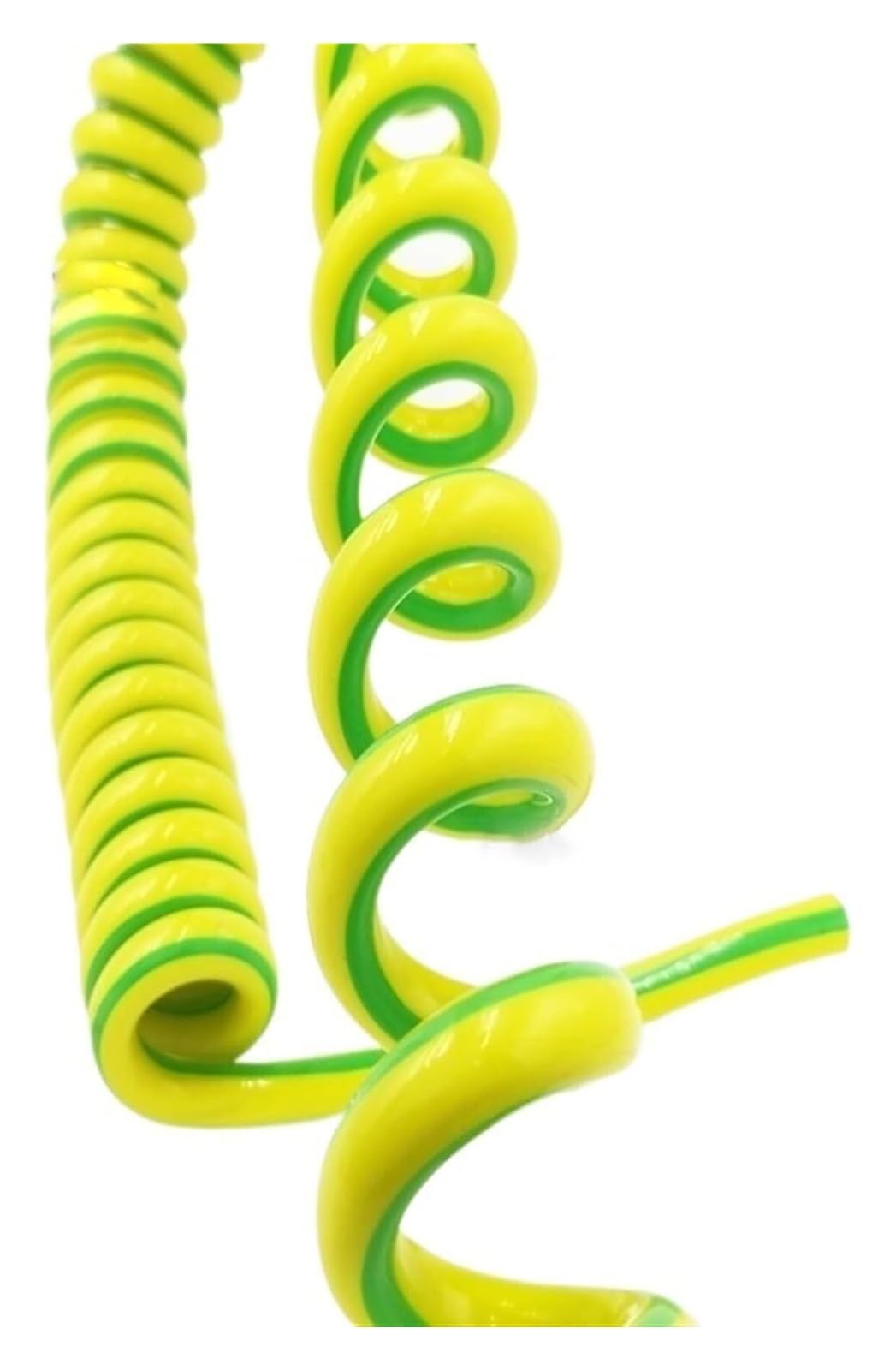 Kabel telefoniczny Przewód zasilający spiralny, elastyczny, sprężynowy, żółty, 1-żyłowy, teleskopowy, 20AWG, 18AWG, 15AWG, 13AWG, rozciągliwy(1 Core 13awg Length 1 Meters)