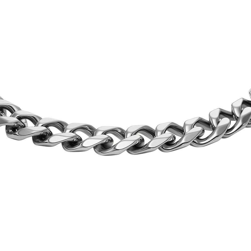 Fossil Edelstahlarmband für Herren mit Karabiner oder Faltschließe