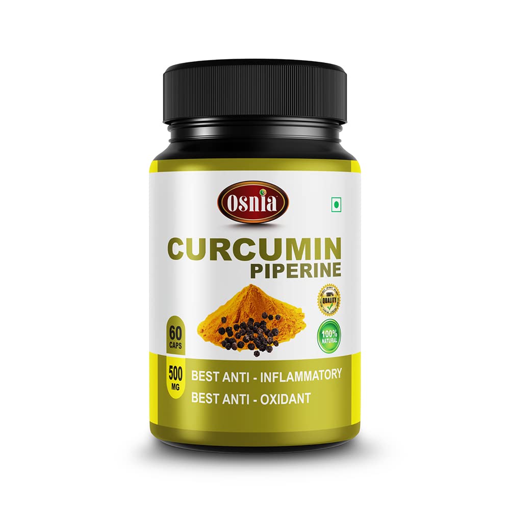 Osnia Curcumin Piperine Extract 500 Mg Veg Supplement | Good For Skin & Joint Pains | Anti Oxidants & Anti InflamWalley Wishmatory| - 60 Capsules (Pack of 1)-image-10