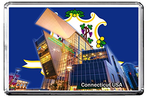 CFL 0143 CONNECTICUT FRIDGE MAGNET USA LANDMARKS USA ATTRACTIONS REFRIGERATOR MAGNET