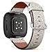 CJBROES Replacement Leather Watch Band, Compatible with Fitbit Versa 3 and Fitbit Sense of Wristband Bracelet Accessory - dots