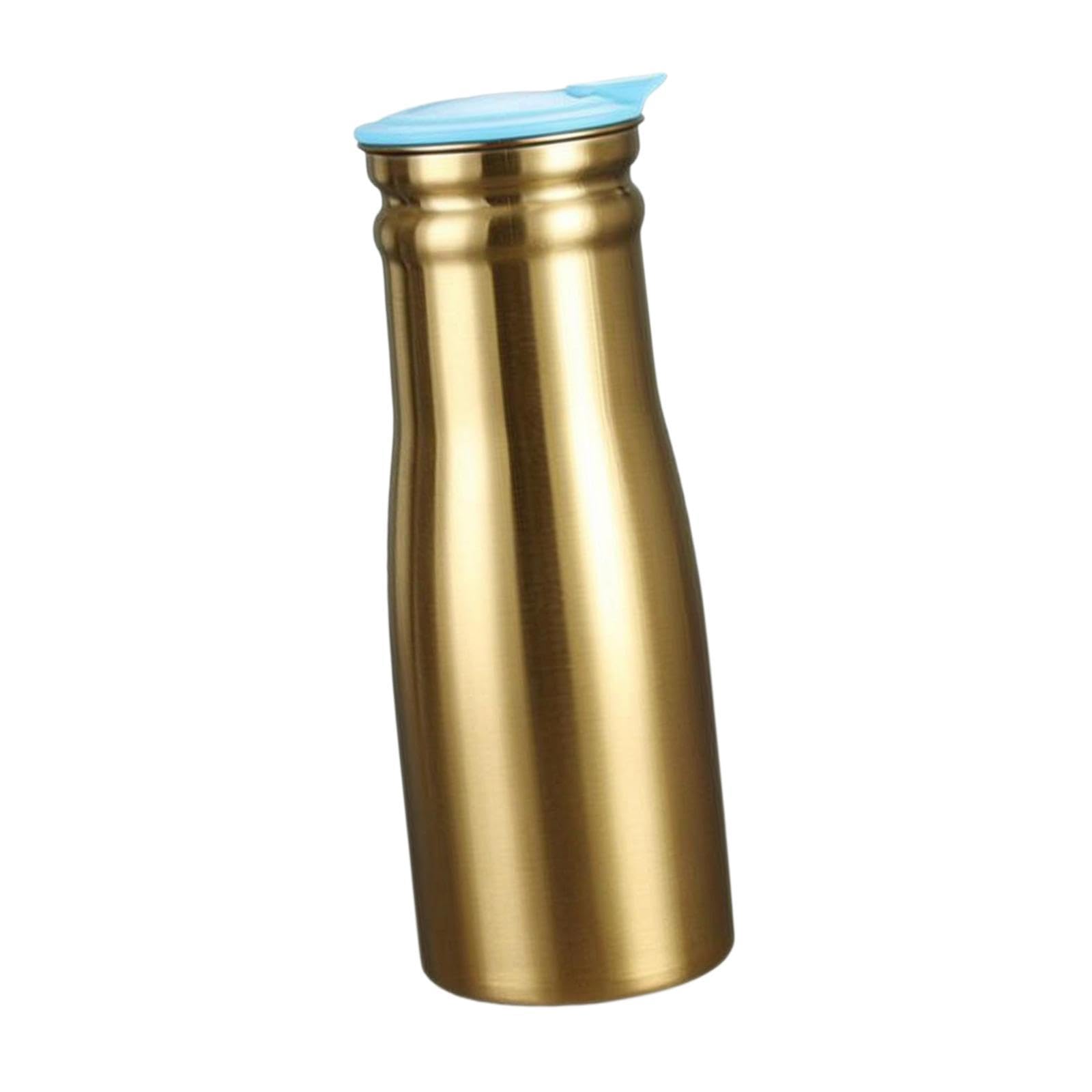 Jarra Agua Acero Inoxidable, hervidor Agua para fría, dispensador Bebidas heladas Reutilizable, Jarra té para Camping, Cocina y, Tapa Azul