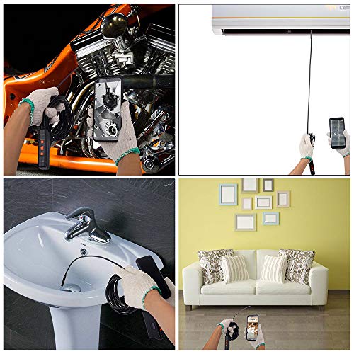 Loijon Câmera de inspeção de endoscópio industrial WiFi Endoscópio Lente de alta definição 1080P 8mm