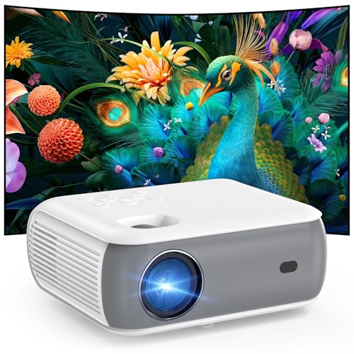 GROVIEW Mini Projector, Outdoor Portable Bluetooth Projector: 8000 LUX Native 1080P Movie Projector with Auto Vertical Keystone, 200