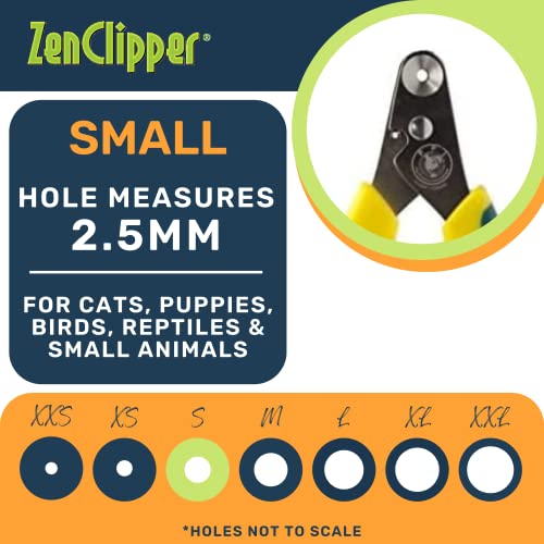 Zen Clipper Pet Nail Clipper For Cats – Cat Nail Clipper For Safer Cat Grooming And Nail Care - Clean, Quiet, And Easy-To-Use Stainless Steel Cat Claw Trimmer - (2.5Mm Hole) #TOP2