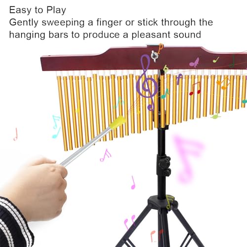 XIBANY 36 sinos Barchime Chime Bar Wind Chime Gold Single-Row Solid Alumínio Bar Chimes Windchime Ba