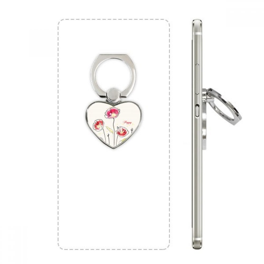 Soporte de amapolas rojas para móvil con anillo de agarre anticaídas DIYthinker 4