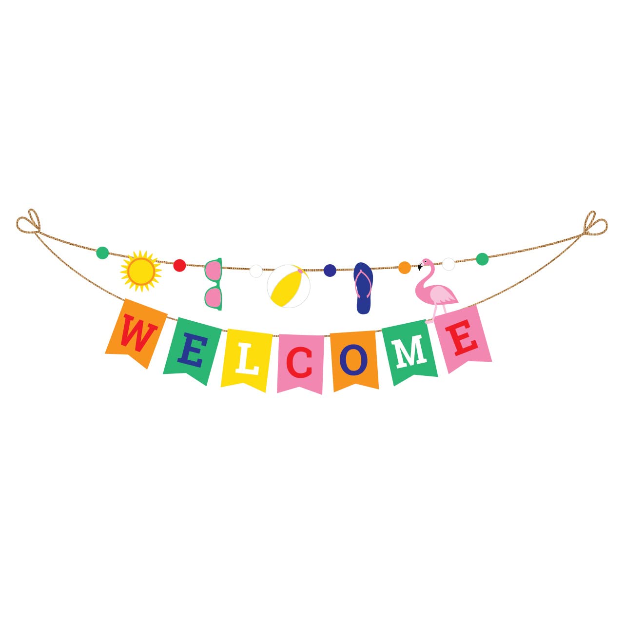 Briarwood Lane Summer Fun Beach String Banner Welcome 60" W