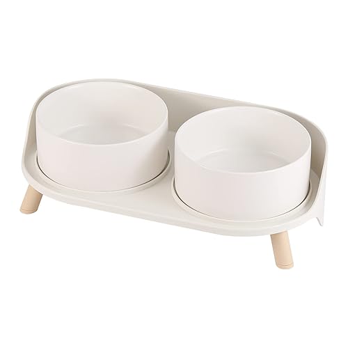 Elevated Ceramic Dog Bowl Set - Double Dog Feeding Bowls