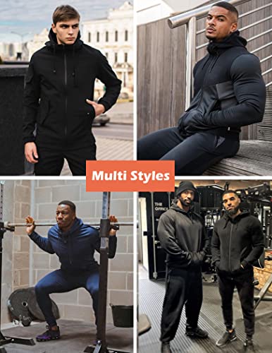 Coofandy Men's Jogging Suits 2 Piece Workout Tracksuits Athletic Hooded Sweatsuits Sets With Pockets #TOP4