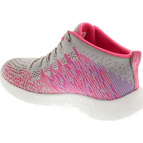 Skechers Kids Burst Divergent Demi Boot,Gray/Hot Pink,113