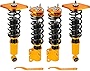 maXpeedingrods Coilovers Adjustable Height for Nissan Sentra SE-R B15/Sunny N16/Bluebird Sylphy (G10/N16)/Almera (N16)/Pulsar (N16) 2000-2006, Spring Shock Absorber Suspension Coil Strut Amortiguador