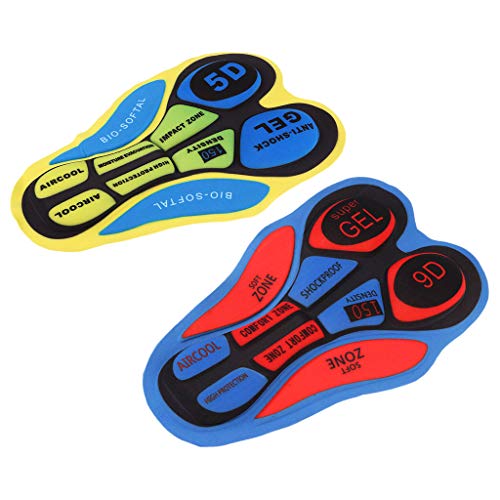 LEIPUPA 2 Peças Femininas Masculinas Calções de Ciclismo Almofadas de Bicicleta para Bicicleta Calça
