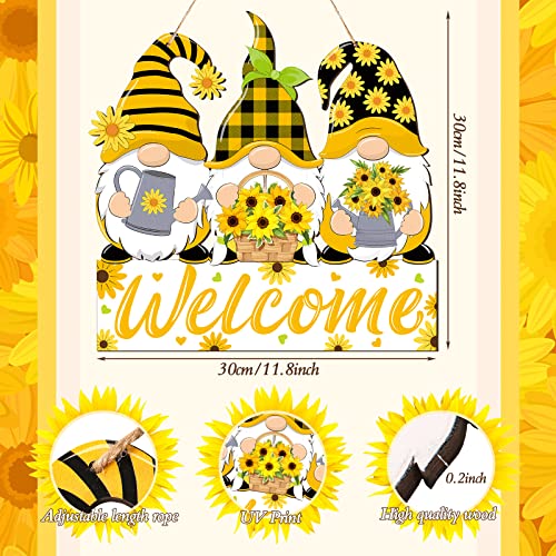 Panelee-Sunflower-Gnomes-Welcome-Sign-Summer-Welcome-Hanging-Decorations-Wreath-Wooden-Hanging-Door-Sign-with-Ropes-for-Porch-Front-Door-Decor-Wedding-Dinner-Home-Garden-Kitchen-Decor Panelee Sunflower Gnomes Welcome Sign Summer Welcome Hanging Decorations Wreath Wooden Hanging Door Sign with Ropes for Porch Front Door Decor Wedding Dinner Home Garden Kitchen Decor