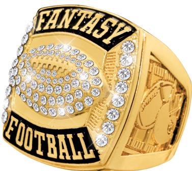 Crown Awards Fantasy Football League Championship Ring - Size 12