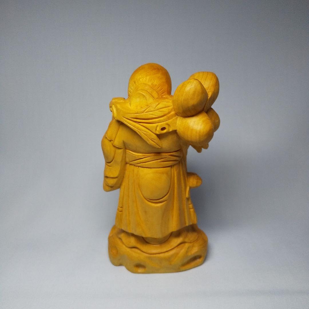 Amazon.co.jp: 七福神 寿老人 木彫り 置物 : ホーム＆キッチン
