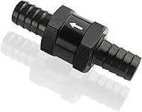 Vista 8 de Válvula de retención de combustible de 3/8 pulgadas, grabada con dirección de flujo, válvula unidireccional de aleación de aluminio para aire