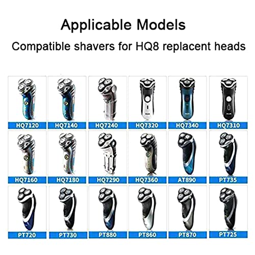Domary Substituição De Lâminas De Barbear De 3 Peças Para Philips No-Relco R-Azor HQ8 Dual-Precision