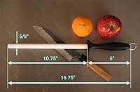 Vista 3 de HXT - Varilla de afilar gruesa de cerámica y guías de ángulo, 11 pulgadas resistente a los golpes, grano blanco 1500